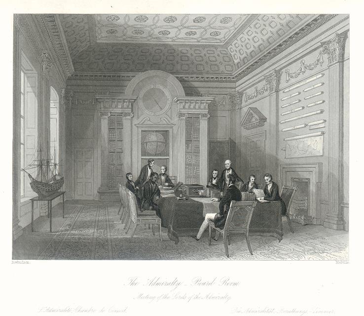 London, The Admiralty Boardroom, 1845