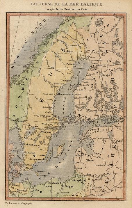 Baltic Sea map, 1838