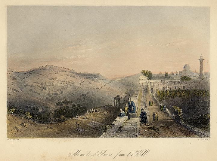 Jerusalem, Mount of Olives from the Wall, 1860