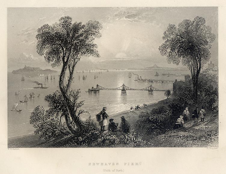 Scotland, Newhaven Pier, Firth of Forth, 1842