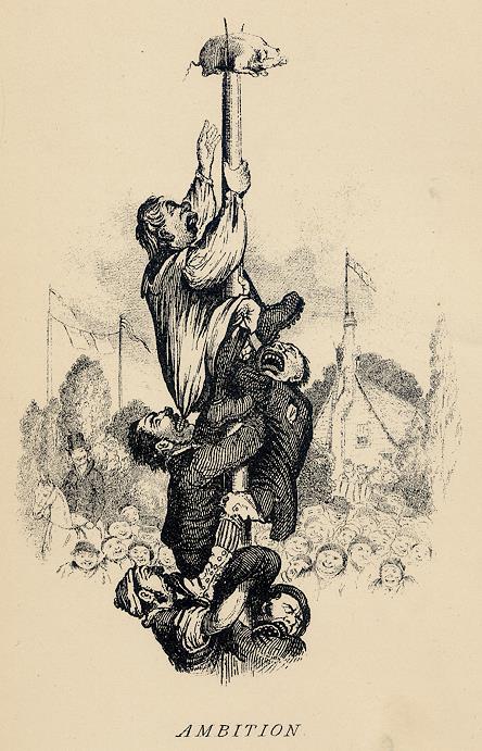 Ambition caricature, Robert Seymour, 1835 / 1878