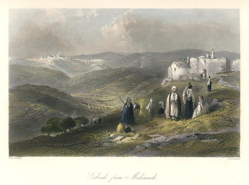 Jerusalem, Gibeah from Michmash, 1840