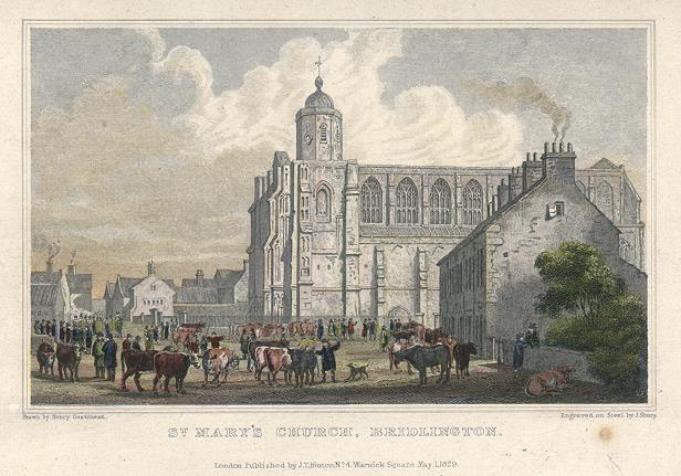 Yorkshire, Bridlington, St. Mary's Church, 1829