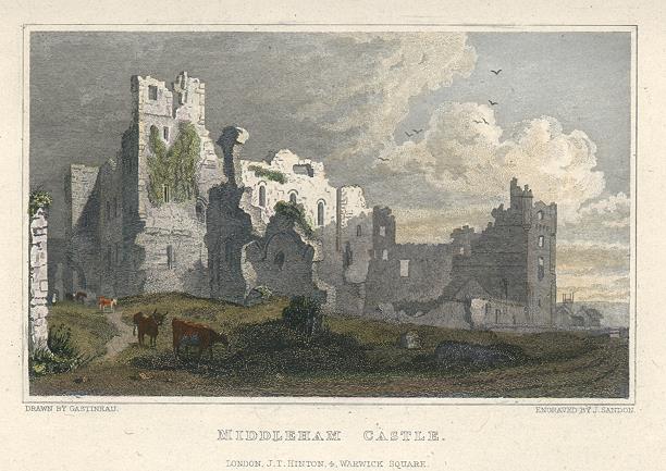 Yorkshire, Middleham Castle, 1829