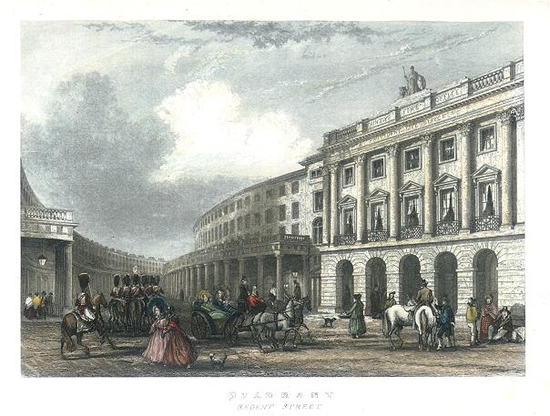 London, Quadrant in Regent Street, 1838