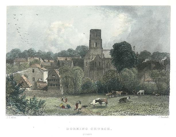 Surrey, Dorking Church, 1839