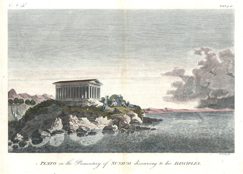 Greece, Promontory of Sunium, with Plato and Disciples, 1793