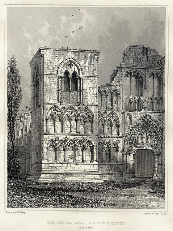 Scotland, Edinburgh, Chapel Royal at Holyrood House, 1848