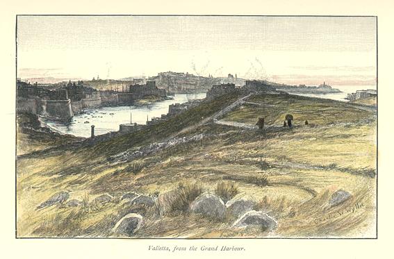 Malta, Valletta view, 1891