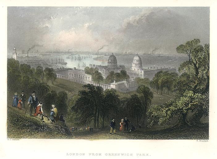 London from Greenwich Park, 1842