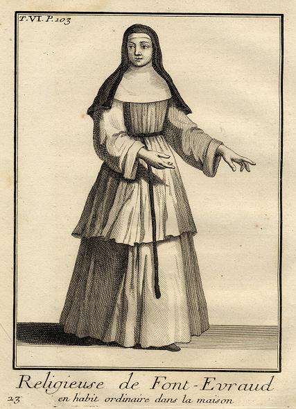 Nun of the Order of Fontevraud (France), 1718