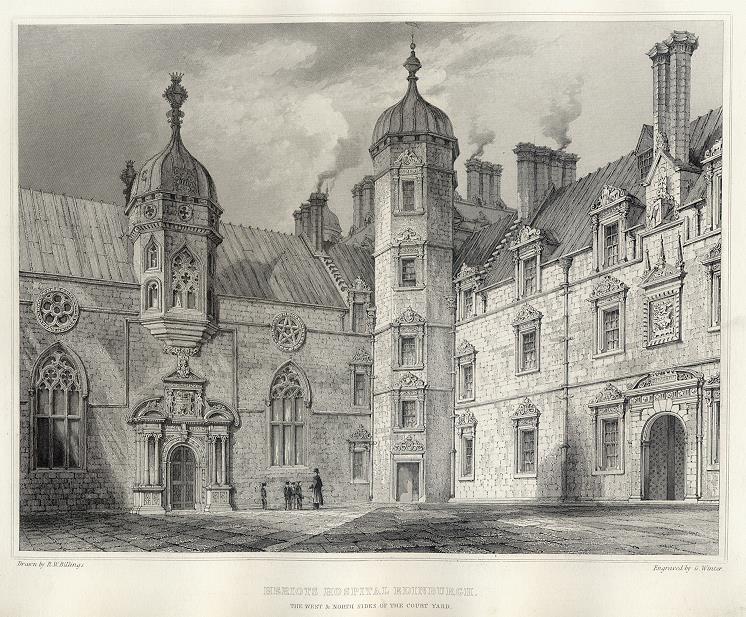 Scotland, Edinburgh, Heriots Hospital, 1848