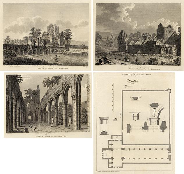 Ireland, Co. Roscommon, Boyle Abbey (4 plates), 1786