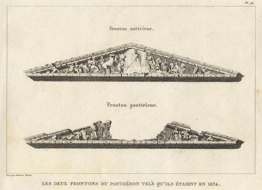 Ancient Greece, Pediments of the Parthenon, 1825