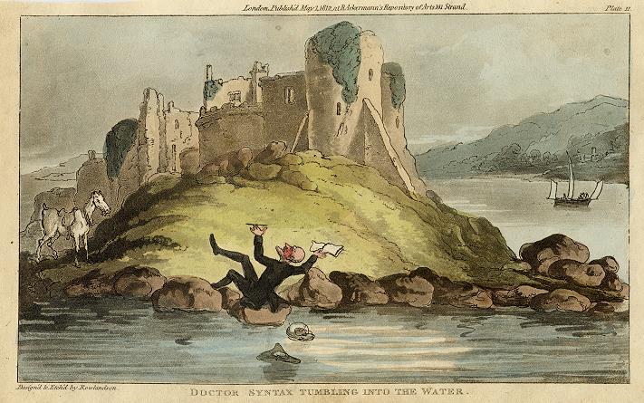 Doctor Syntax tumbling into the water, 1812