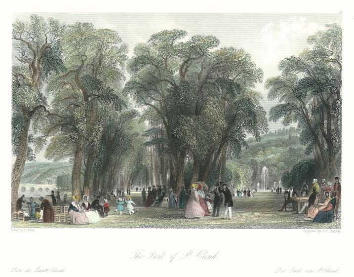 France, Paris, Park of St.Cloud, 1840