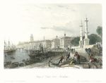 France, Bordeaux, Quay of Louis XVIII, 1840