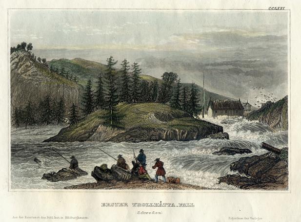 Sweden, Erster Trollhatta Fall, 1839