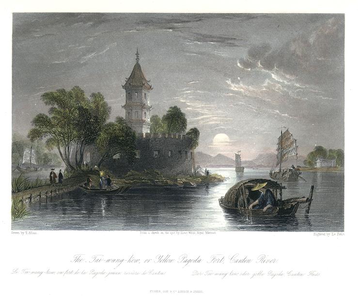 China, Yellow Pagoda Fort, Canton River, 1843