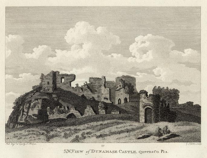 Ireland, Co.Laois, Dunamase Castle, 1786