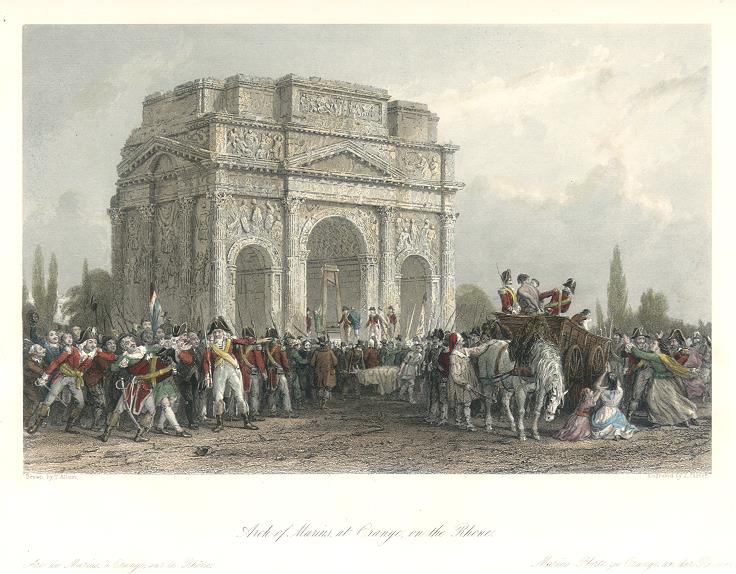 France, Arch of Marius at Orange on the Rhone, 1840