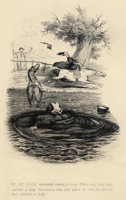 Cockney social caricature, equestrian, Robert Seymour, 1835 / 1878