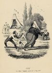 Cockney social caricature, cricket, Robert Seymour, 1835 / 1878