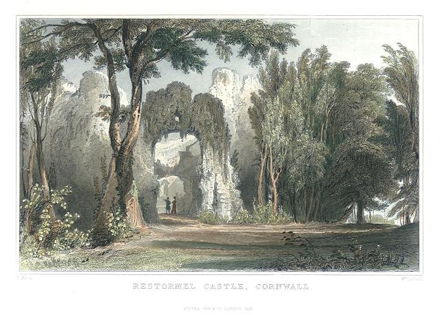 Cornwall, Restormel Castle, 1832