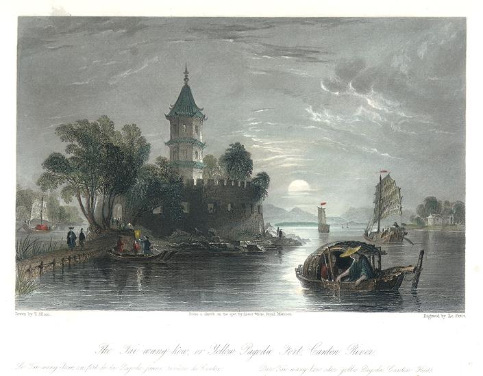 China, Yellow Pagoda Fort, Canton River, 1843