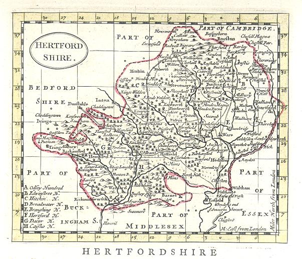 Hertfordshire map, 1786