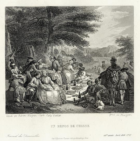 Un Repos de Chasse, 1858