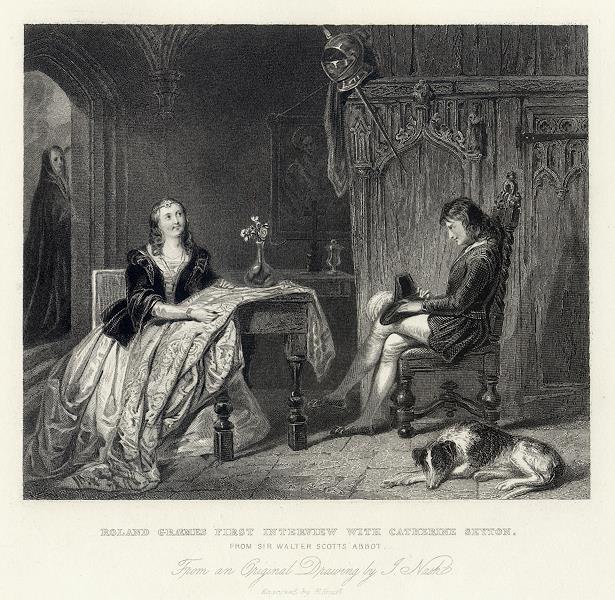 Walter Scott, scene from 'Abbot', 1836