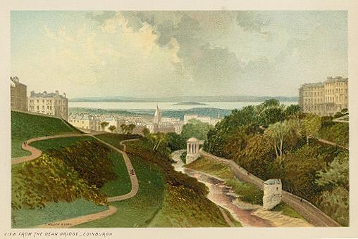 Scotland, View from the Eden Bridge Edinburgh, 1894