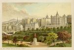 Scotland, Old Town Edinburgh from Princes Street Gardens, 1894