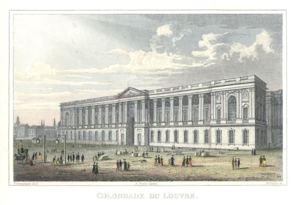 Paris, Colonnade du Louvre, 1840