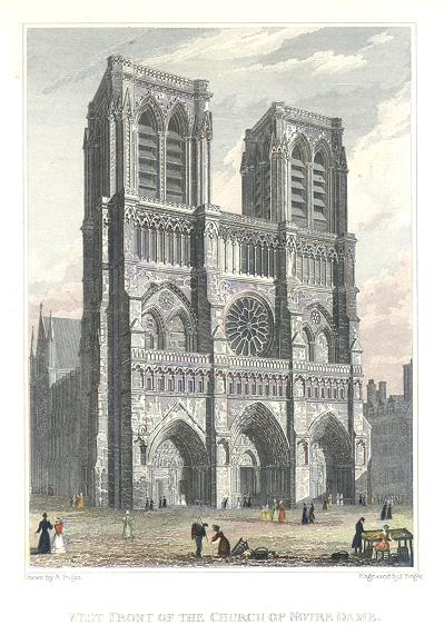 Paris, Church of Notre Dame, 1840