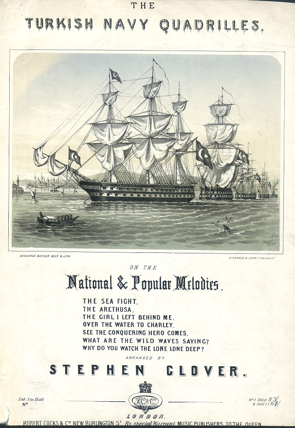 Turkish Navy, sheet music cover, 1856