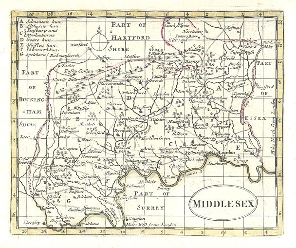 Middlesex map, 1786