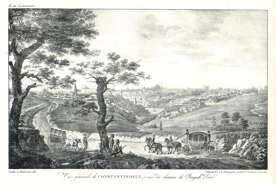 Turkey, large Constantinople view, 1825