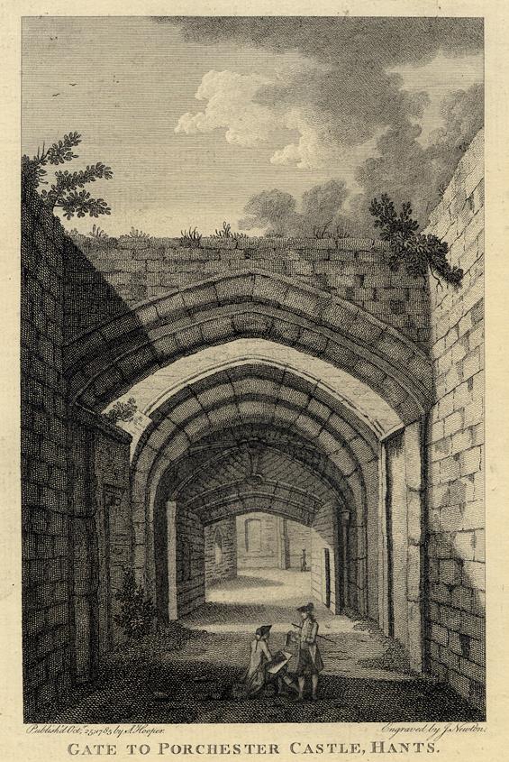 Hampshire, Porchester Castle Gateway, 1786