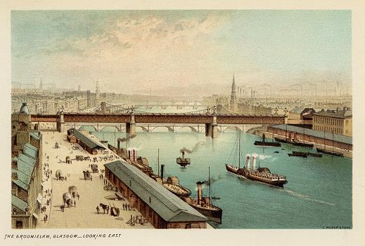 Scotland, Glasgow, Broomielaw Bridge, 1894