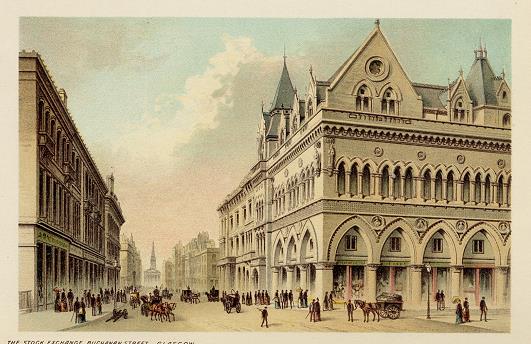 Scotland, Glasgow, Stock Exchange in Buchanan Street, 1894