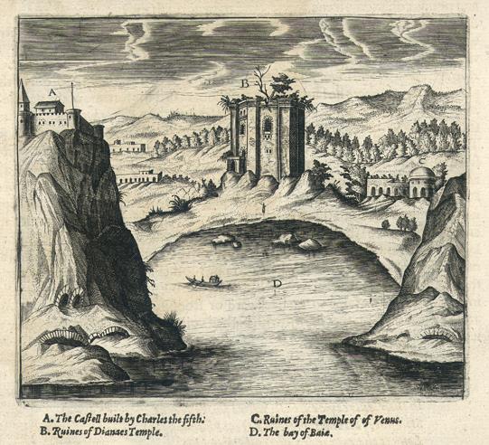 Italy, near Naples, Bay of Baie & Diana's Temple, 1621