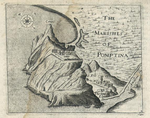 Italy, Pontine Marshes map, 1621