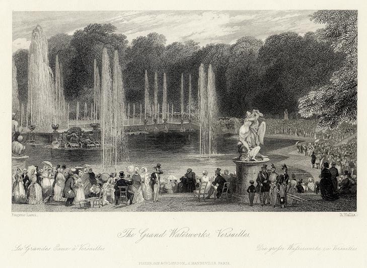 France, Paris, Grand Waterworks at Versailles, 1844