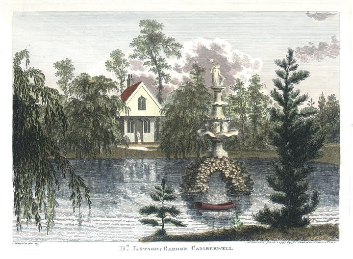 London, Dr. Letsom's Garden at Camberwell, 1800