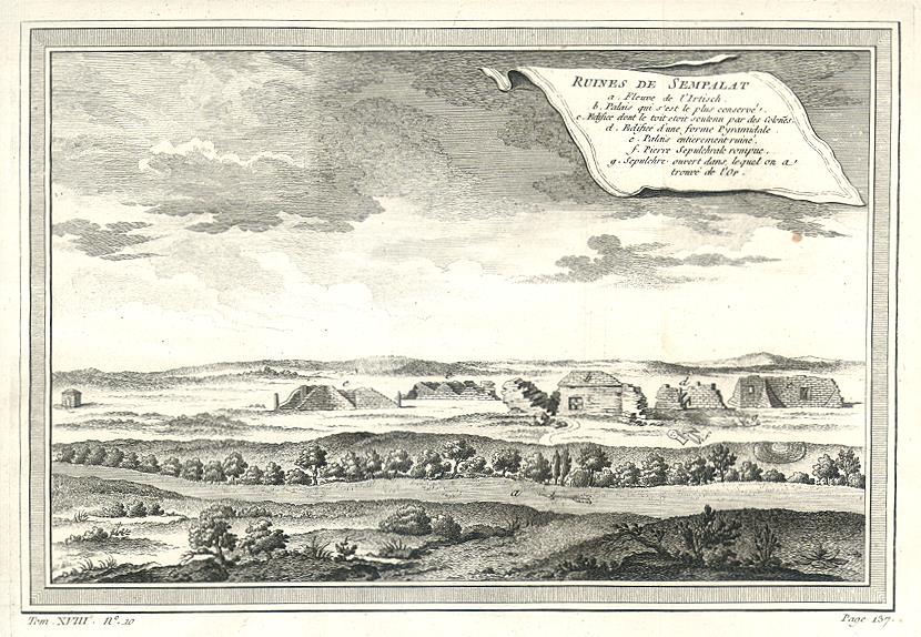 Russia, Sempalat Ruins in Siberia, 1760