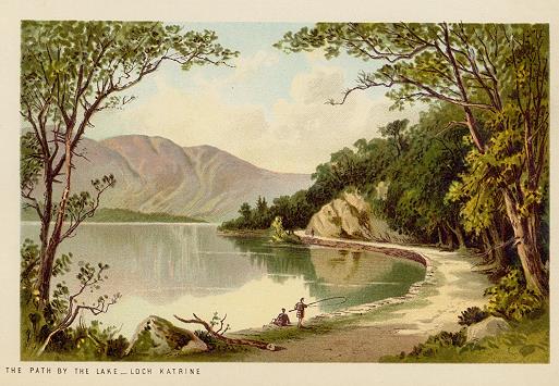 Scotland, Path by the Lake, Loch Katrine, 1894