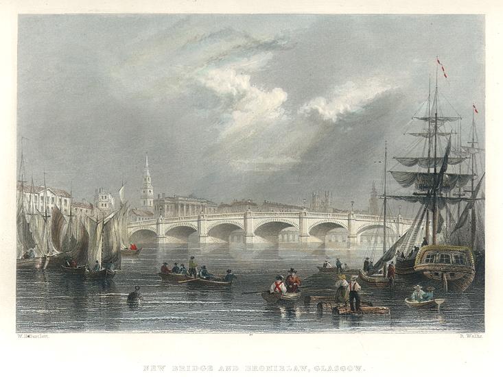 Scotland, Glasgow view, 1842