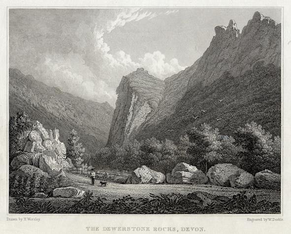 Devon, Dewerstone Rocks, 1830